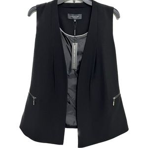 NWT  Marc New York Tailored Black Vest Size 2